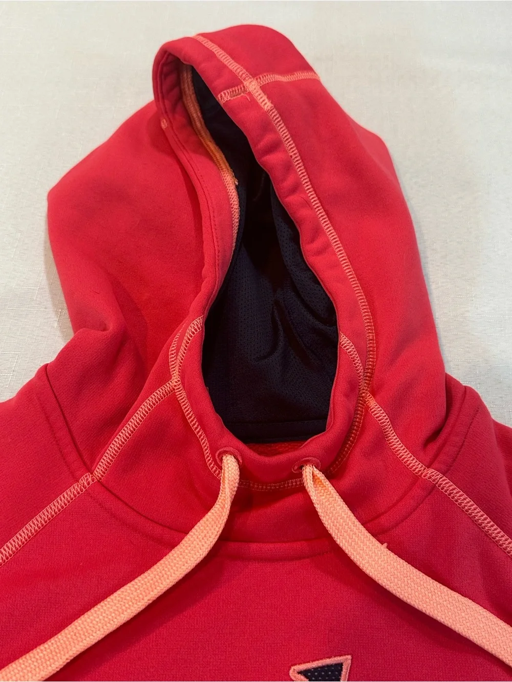 Nike Therma-FIT Coral Pink Script Logo Hoodie Size M